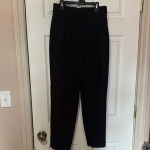 Zara Black High-Waist Tapered Trousers